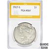 Image 1 : 1927-S Silver Peace Dollar PGA MS61