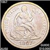 Image 1 : 1867 Seated Liberty Dime HIGH GRADE