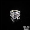 Image 1 : 3.7 DWT 14 KT Wht Gold Dmnd & Gems Ring Sz 6.5