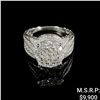 Image 1 : 4.4 DWT 14 KT Wht Gold Dmnds Ring Sz 6.5