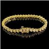 Image 2 : 8.5 DWT 14 KT Gold With Diamonds Bracelet