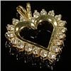 Image 3 : 2.3 DWT 14 KT Gold Heart Pendant w/ Diamond