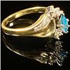 Image 3 : 2.8 DWT 14 KT Gold w/ Diamond & Gem Ring Sz:7