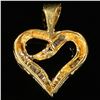 Image 2 : 1.2 DWT 10 KT Gold Heart Pendant w/ Diamond