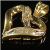 Image 3 : 1.2 DWT 10 KT Gold Heart Pendant w/ Diamond