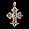 Image 2 : 2.2 DWT 14 KT Wht Gold Cross w/ Gems Pendant