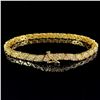 Image 2 : 16.2 DWT 14 KT Gold With Diamonds Bracelet