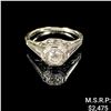 Image 1 : 1.7 DWT 18 KT Wht Gold w/ Dmnd Ring Sz 5.5
