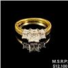 Image 1 : 2.5 DWT 14 KT Gold w/ Dmnds Ring Sz 6.5