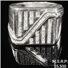 Image 1 : 9.8 DWT 10 KT Wht Gold w/ Diamond Ring Sz:9.5