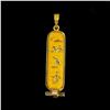 Image 1 : 3.8 DWT 18 KT Gold Hieroglyphs Pendant