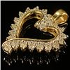 Image 3 : 1.8 DWT 10 KT Gold Heart Pendant w/ Diamond