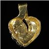 Image 2 : 3.2 DWT 14 KT Gold Heart Pendant w/ Diamond