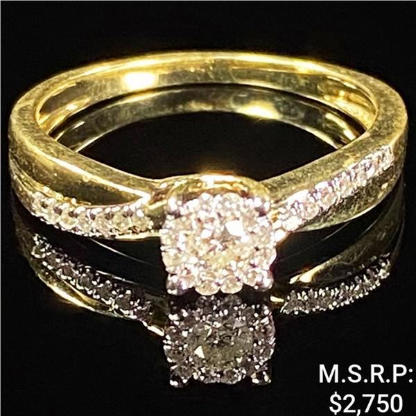 1.6 DWT 10 KT Gold w/ Diamond Ring Sz: 7
