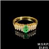 Image 1 : 1.8 DWT 14 KT Gold w/ Dmnds & Gem Ring Sz 7.5