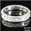 Image 1 : 2.2 DWT 14 KT Wht Gold w/ Diamond Ring Sz:5.5