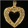 Image 2 : 1.6 DWT 10 KT Gold Heart Pendant w/ Diamond