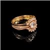 Image 3 : 1.9 DWT 14 KT Gold w/ Dmnds Ring Sz 4.5