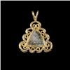 Image 2 : 1.6 DWT 14 KT Gold w/ Dmnds Pendant