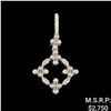 Image 1 : 1.2 DWT 14 KT Wht Gold w/ Dmnds Pendant