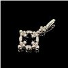 Image 2 : 1.2 DWT 14 KT Wht Gold w/ Dmnds Pendant