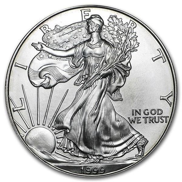 1999 American Silver Eagle Coin BU 1 Oz US $1 Dollar Brilliant Uncirculated Mint