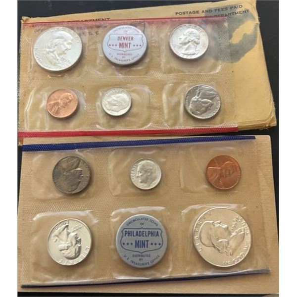 1959 U.S. Mint Uncirculated Set 10 Coins, D&P Mints