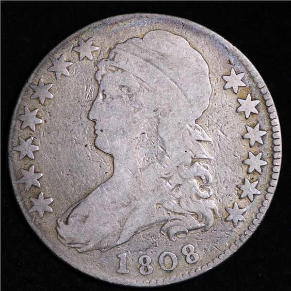 1808 Capped Bust Half Dollar VG(Over 200 YearsOld) Old)