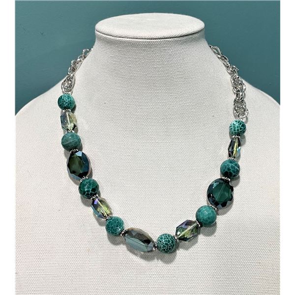 Fifth Avenue Collection Green Beaded Necklace