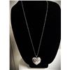 Image 1 : Zinzi KeyHole Heart Sterling Silver Necklace