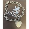 Image 1 : Birks Sterling Silver Heart Charm Bracelet