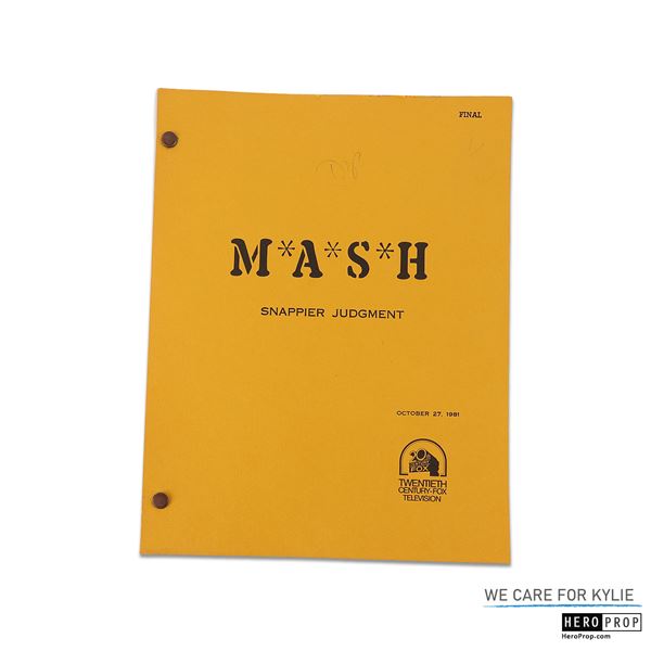 MASH (1972) "Snappier Judgement" Script