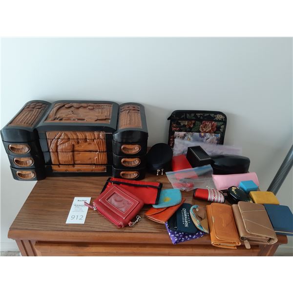 Wood Jewelry Box, Wallets, Costume Jewelry