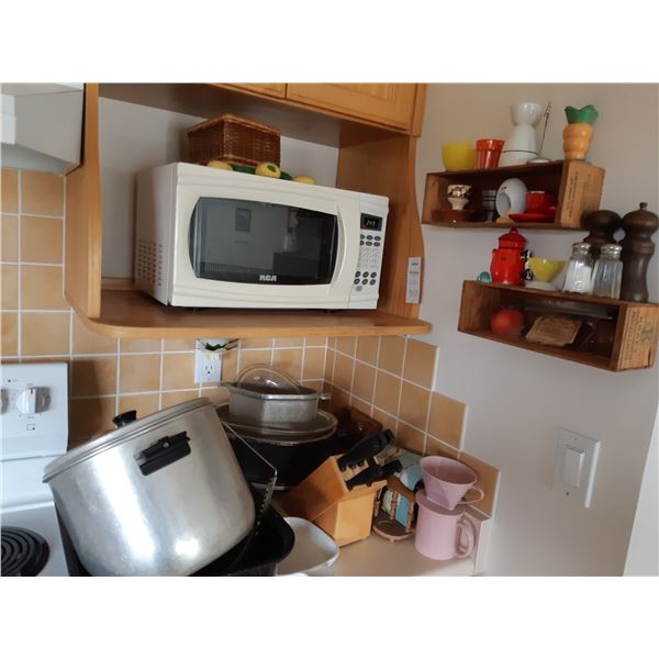 Microwave, Pots and Pans