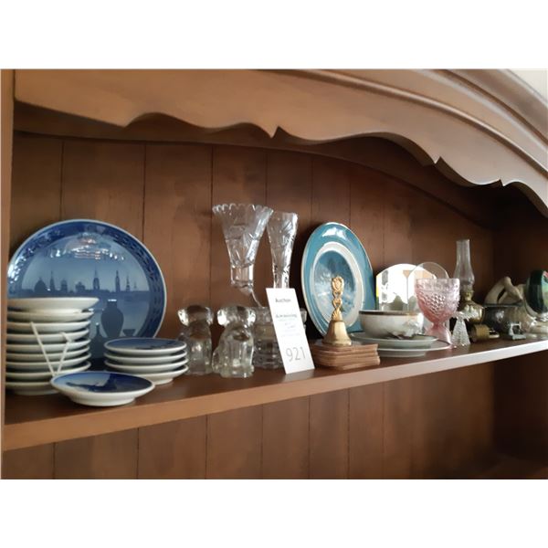 Crystal Vases, Hand Painted TeaA