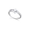 Image 2 : 14KT White Gold 0.52ctw Diamond Ring