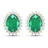 14KT Yellow Gold 2.00ctw Emerald and Diamond Earrings