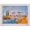 Image 1 : Van Gogh LANGLOIS BRIDGE Estate Signed Limited Edition Giclee