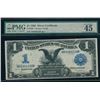 1899 $1 Black Eagle Silver Certificate PMG 45