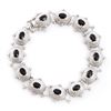 Image 1 : Plated Rhodium 7.45cts Sapphire Bracelet