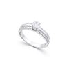 Image 2 : 14KT White Gold 0.52ctw Diamond Ring