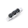 Image 1 : 14KT White Gold 1.26ctw Black Diamond Ring