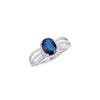 14KT White Gold 1.50ct Blue Sapphire and Diamond Ring