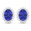 14KT White Gold 2.18ctw Tanzanite and Diamond Earrings