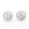 14KT White Gold 0.75ctw Diamond Earrings