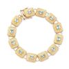 Plated 18KT Yellow Gold 6.55cts Blue Topaz Bracelet