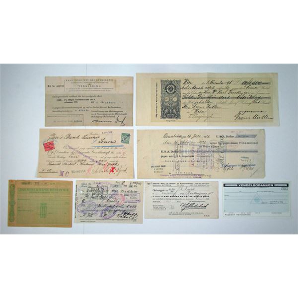 European & South American Group of Unissued, Issued and Cancelled Scrip Notes, Checks, Coupons and F