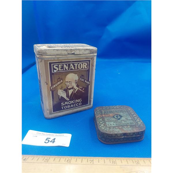 PAIR VINTAGE TINS