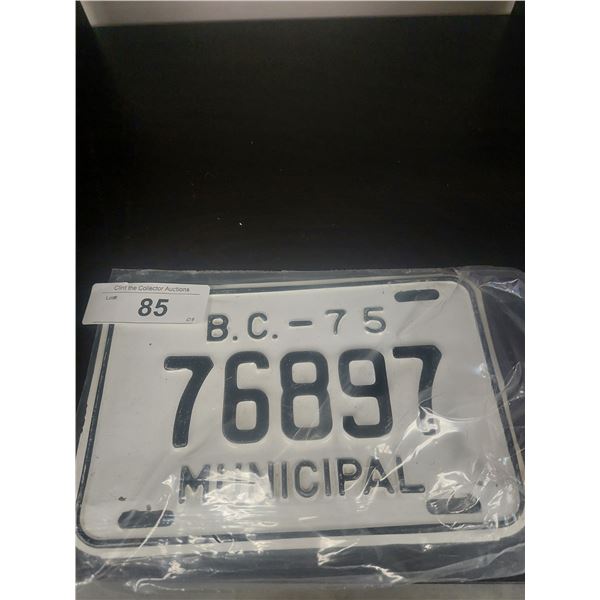 VINTAGE MUNICIPAL PLATE