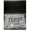 Image 1 : VINTAGE MUNICIPAL PLATE